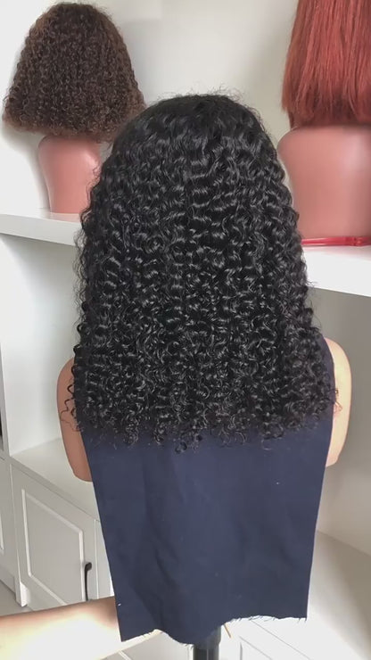 5 5 Pixiecurly 300 Density Wig with Lace Front Human Hair SDD