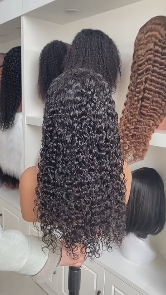 13 4 Water Wave Wigs Amazon Hot Selling Human Hair Wigs with Curls