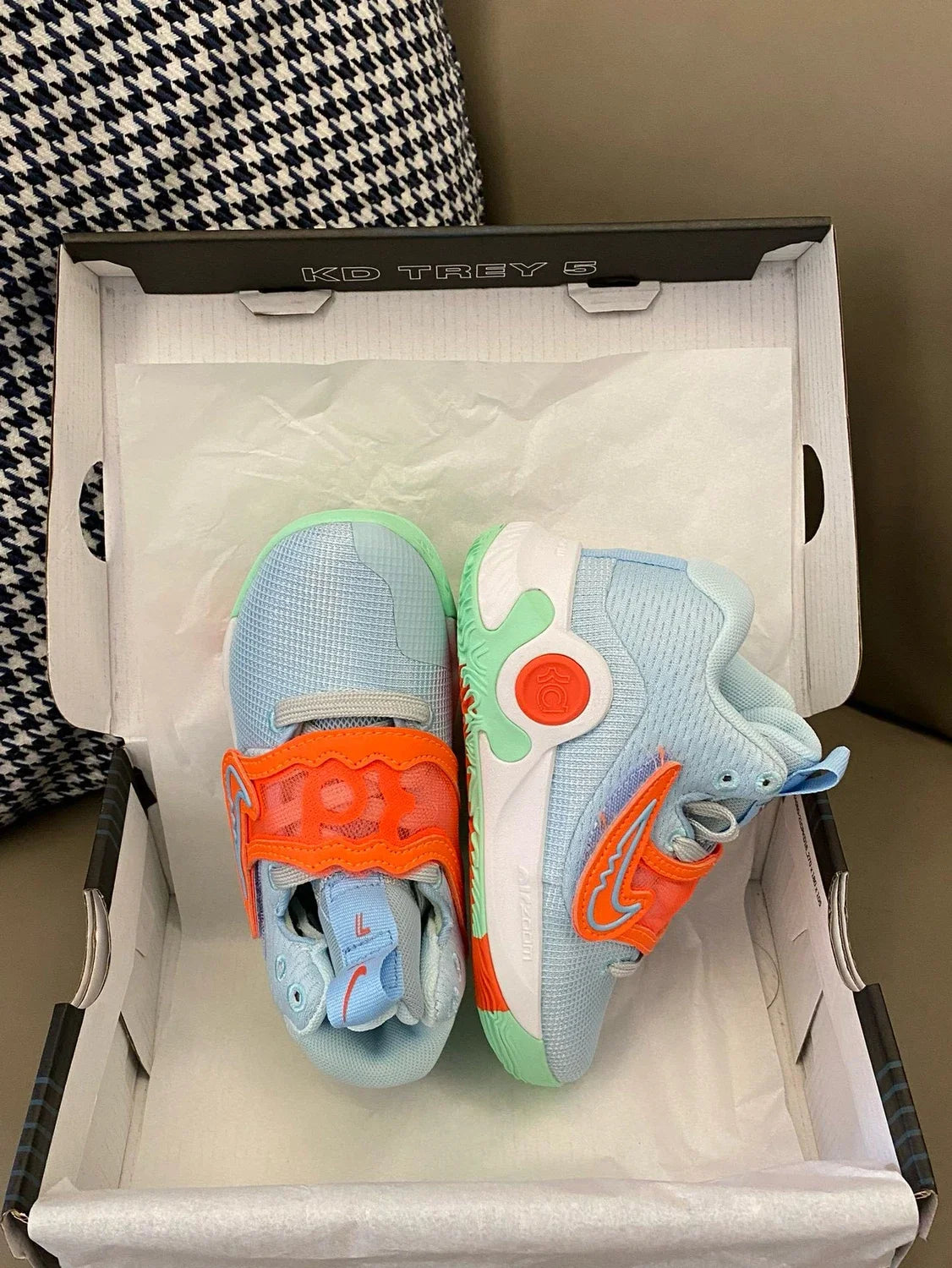 （28-39）N克KD Trey 5X魔术贴系带实战儿童篮球鞋运动鞋新款童鞋A221 收藏