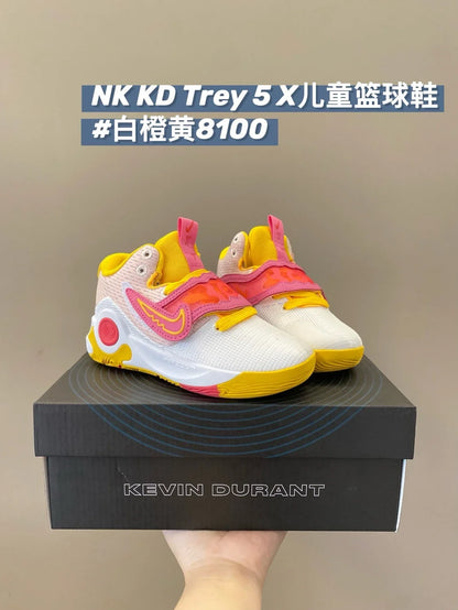 （28-39）N克KD Trey 5X魔术贴系带实战儿童篮球鞋运动鞋新款童鞋A221 收藏
