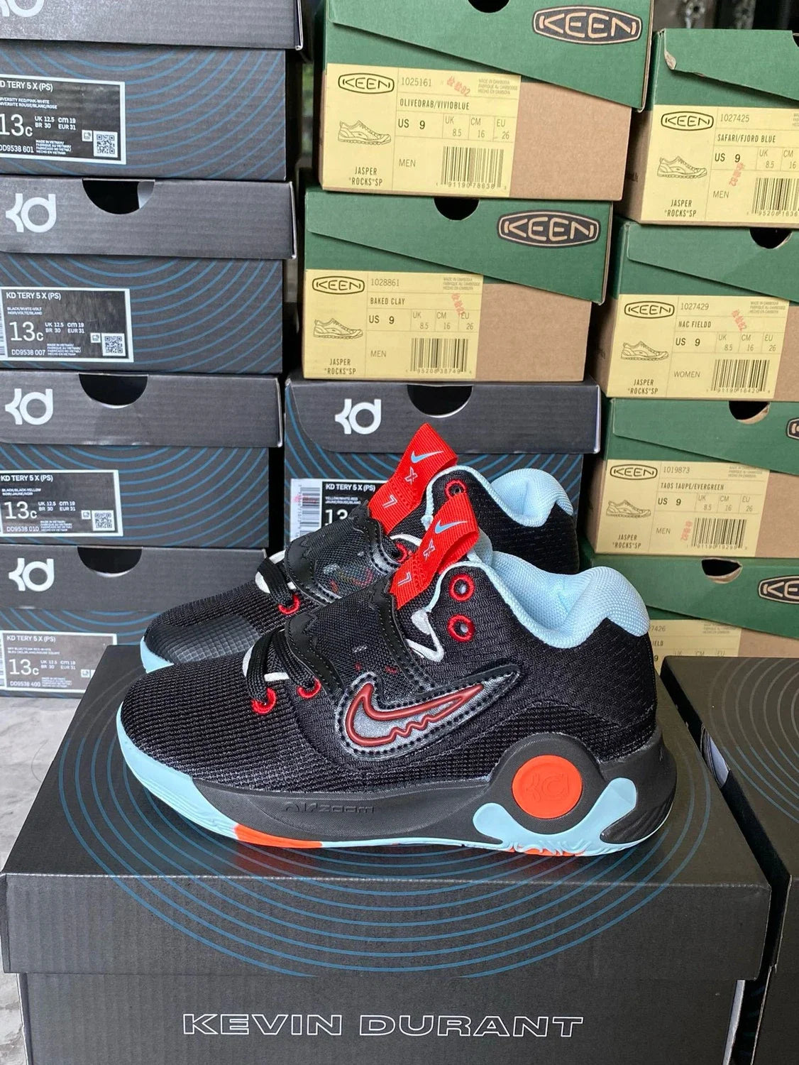 （28-39）N克KD Trey 5X魔术贴系带实战儿童篮球鞋运动鞋新款童鞋A221 收藏