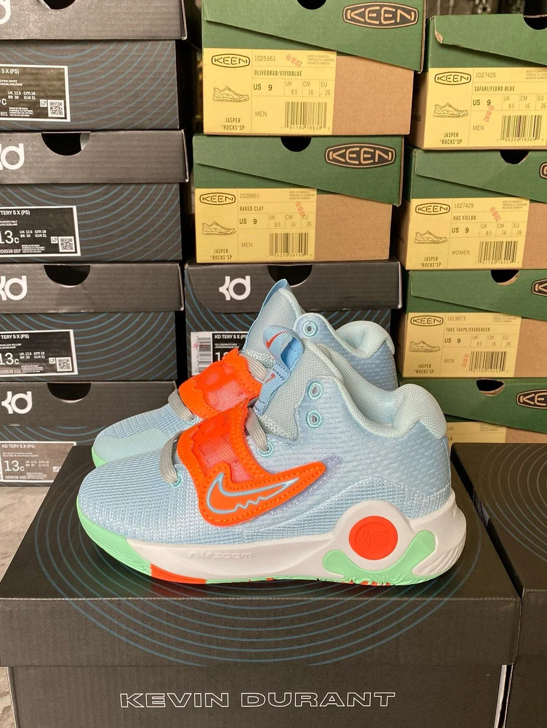 （28-39）N克KD Trey 5X魔术贴系带实战儿童篮球鞋运动鞋新款童鞋A221 收藏